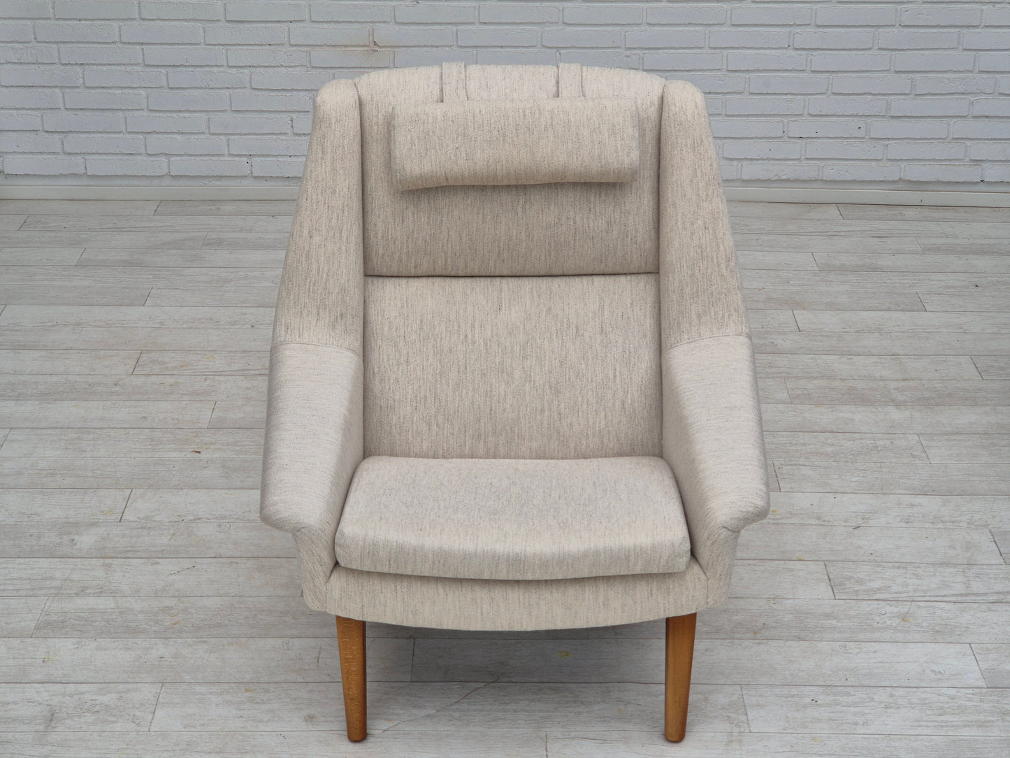 1970s, Danish design by Folke Ohlsson, chair model 4410 for Fritz Hansen, furniture wool.