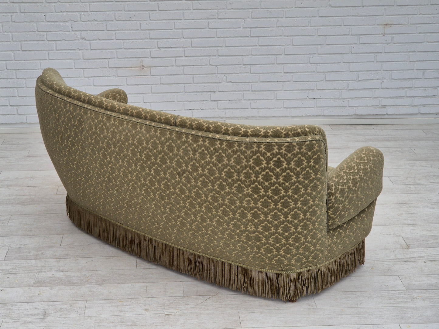 1960s, Danish "Banan" 3 seater sofa, original condition, velour.