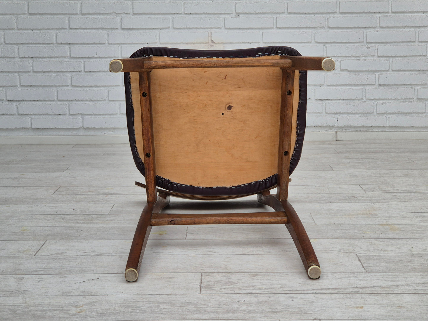 1960s, set of 6 Danish dinning chairs, solid oak wood, reupholstered.