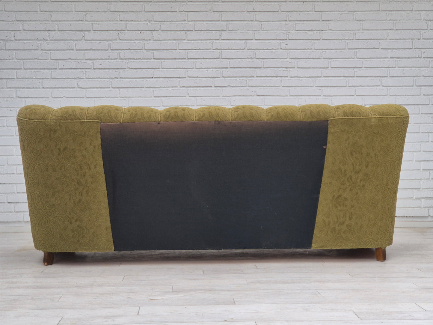 1960s, Danish 3 seater sofa, original very good condition, cotton/wool fabric.