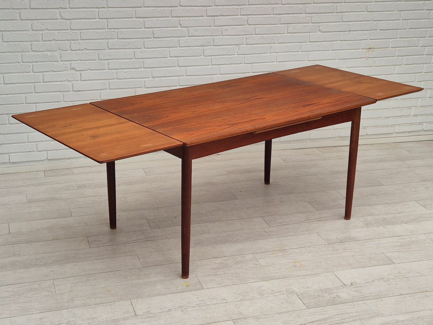 1970s, Danish foldable dining table, teak wood, original condition.