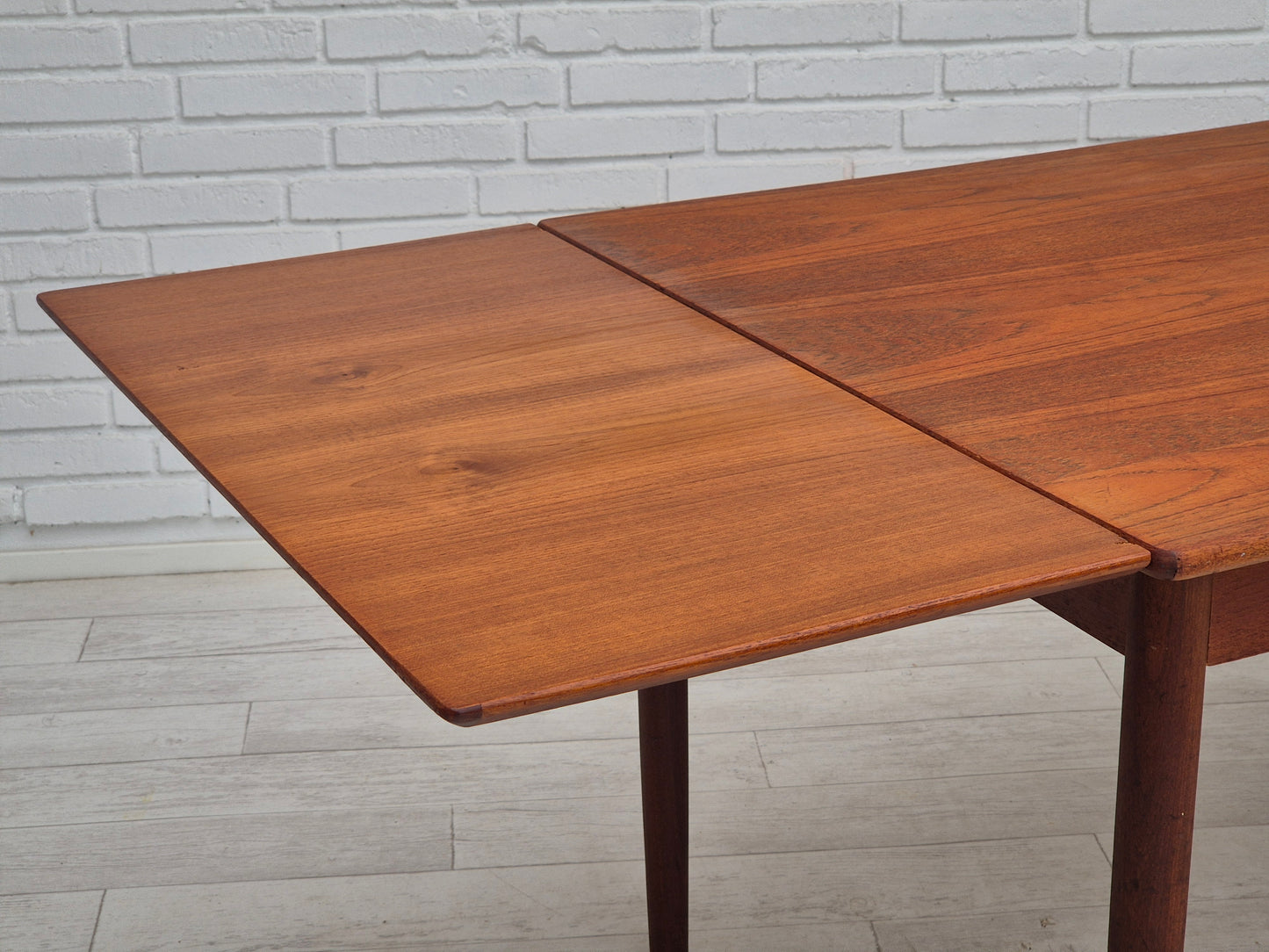 1970s, Danish foldable dining table, teak wood, original condition.