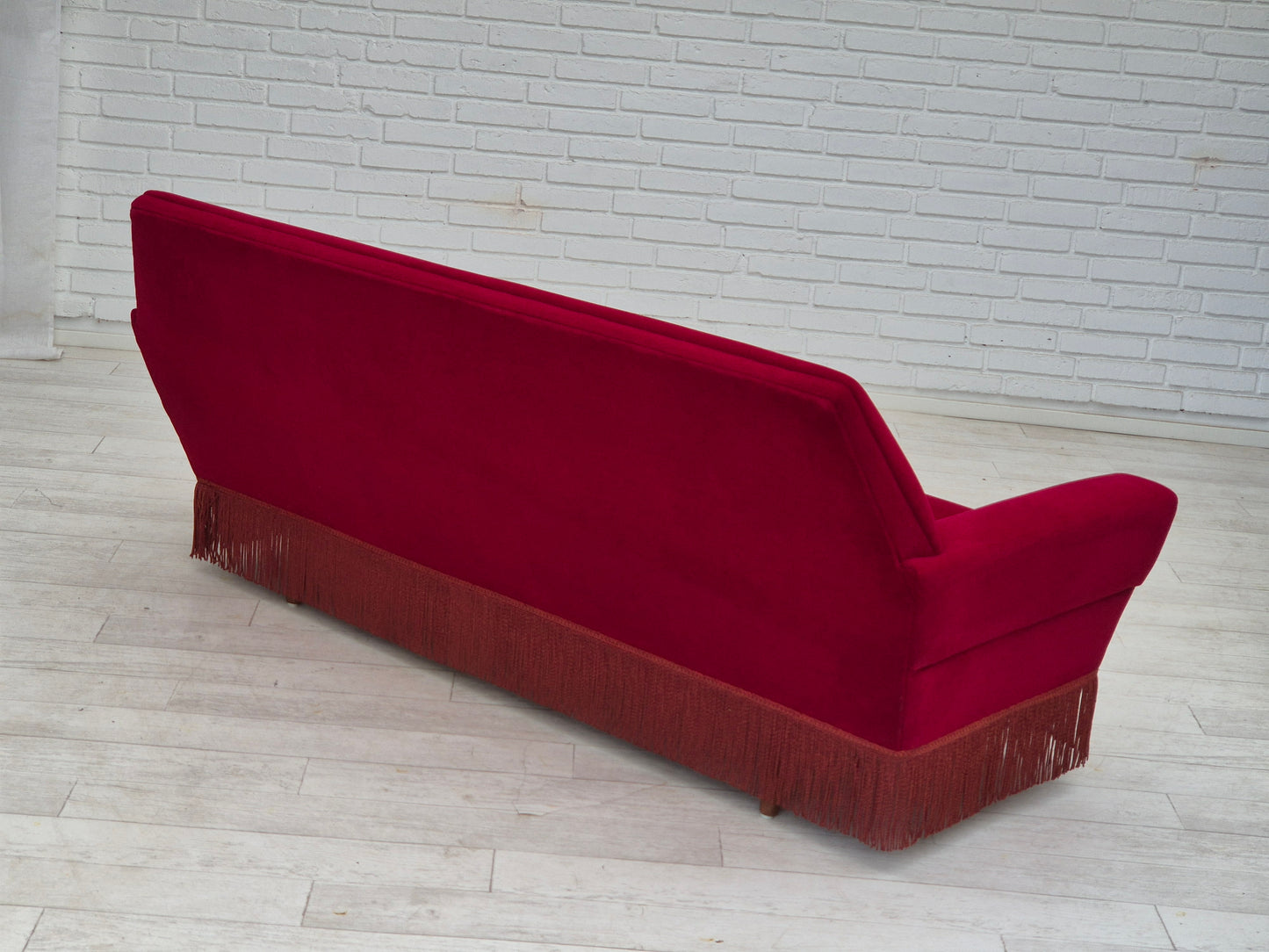 1970s, Danish 3 seater sofa by Ryesberg Møbler, original condition, velour fabric.