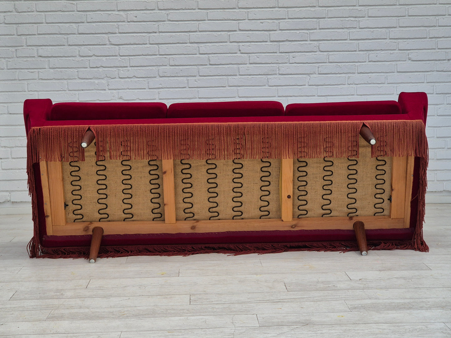 1970s, Danish 3 seater sofa by Ryesberg Møbler, original condition, velour fabric.