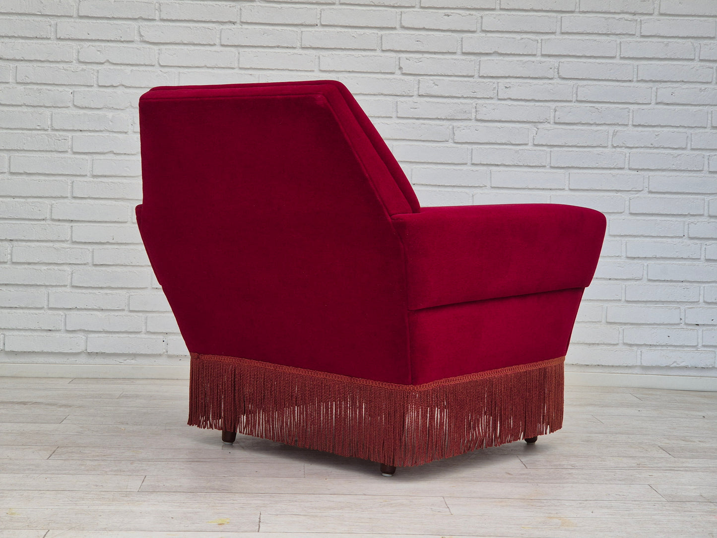 1970s, Danish armchair by Ryesberg Møbler, original condition, velour fabric.