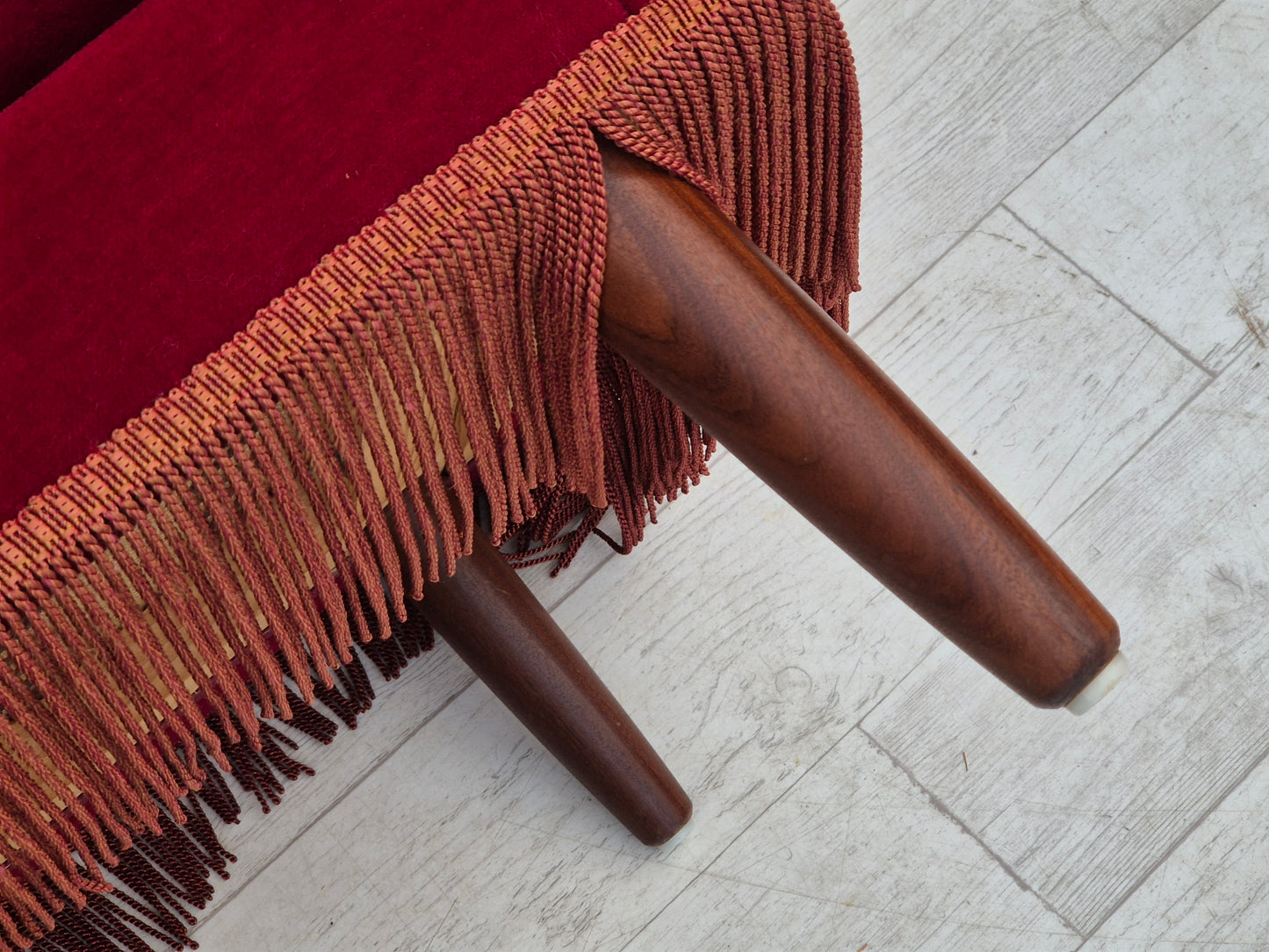 1970s, Danish armchair by Ryesberg Møbler, original condition, velour fabric.