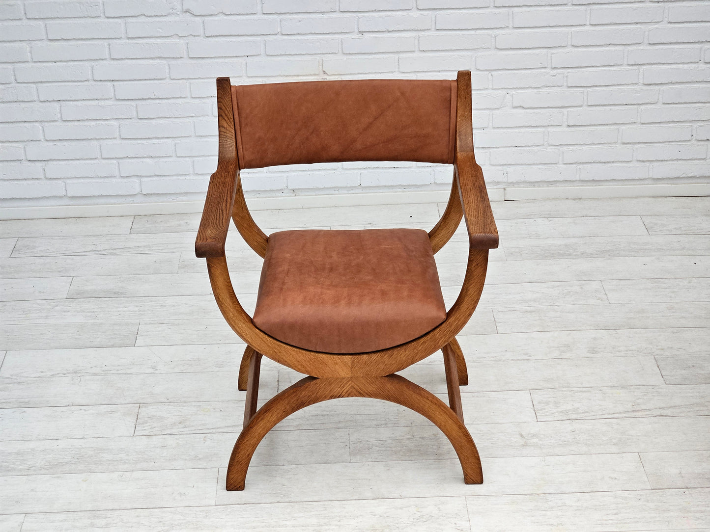 1960s, Danish design by Henning Kjærnulf, reupholstered lounge chair, model "Kurul".