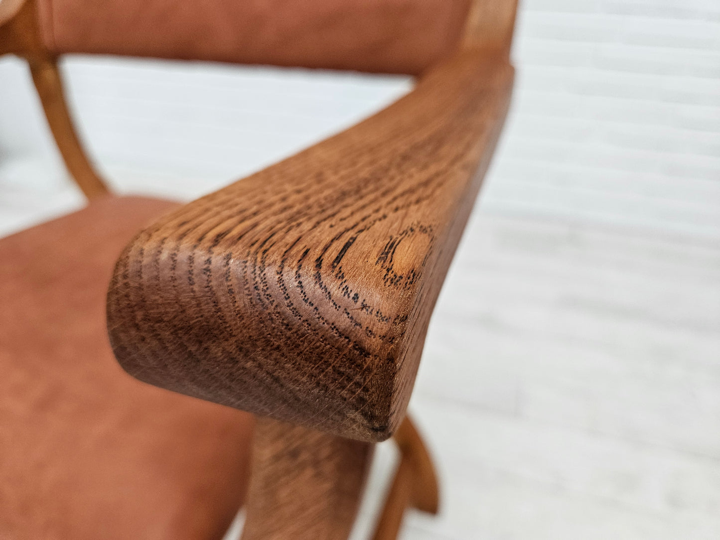 1960s, Danish design by Henning Kjærnulf, reupholstered lounge chair, model "Kurul".