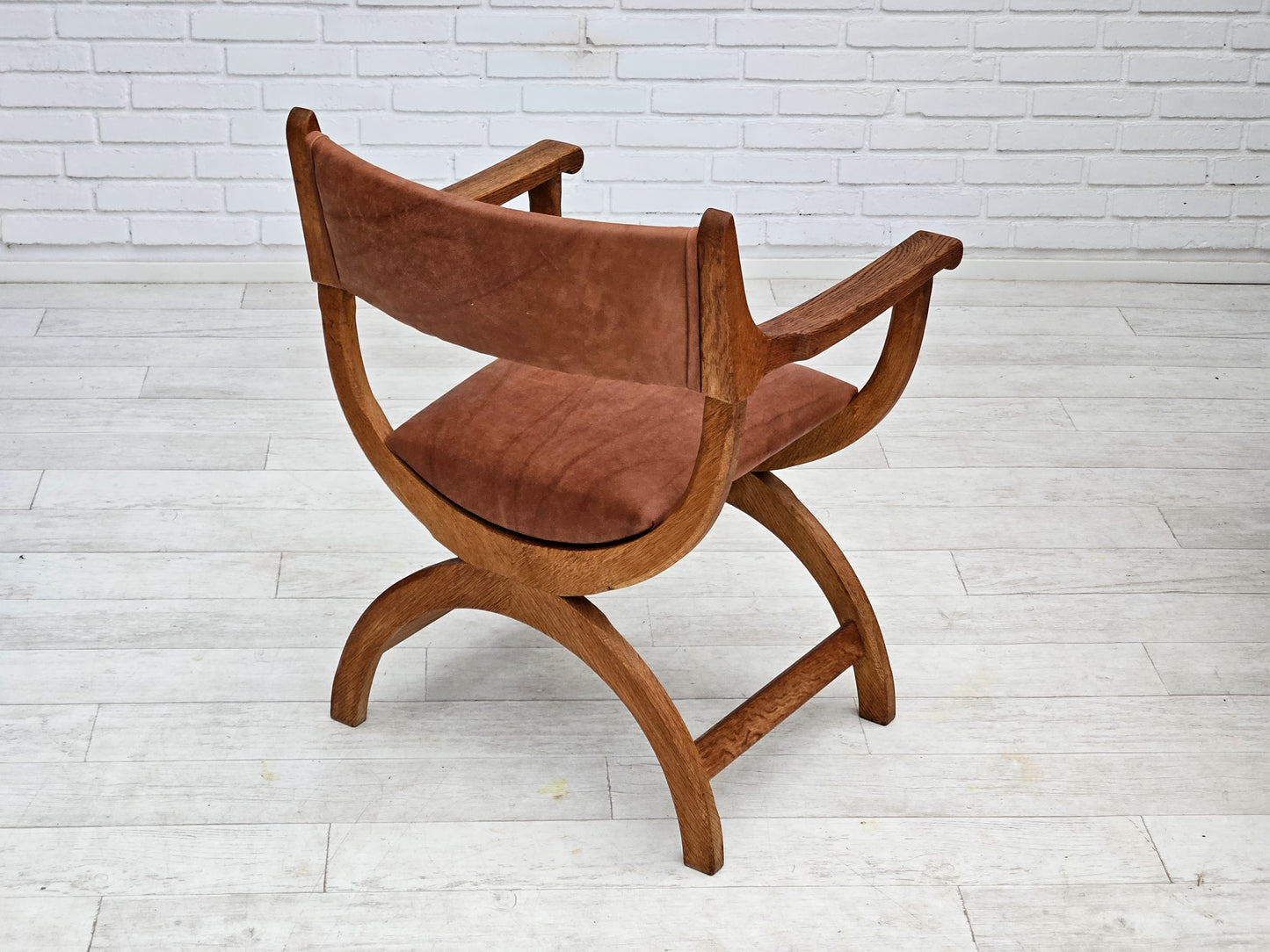 1960s, Danish design by Henning Kjærnulf, reupholstered lounge chair, model "Kurul".