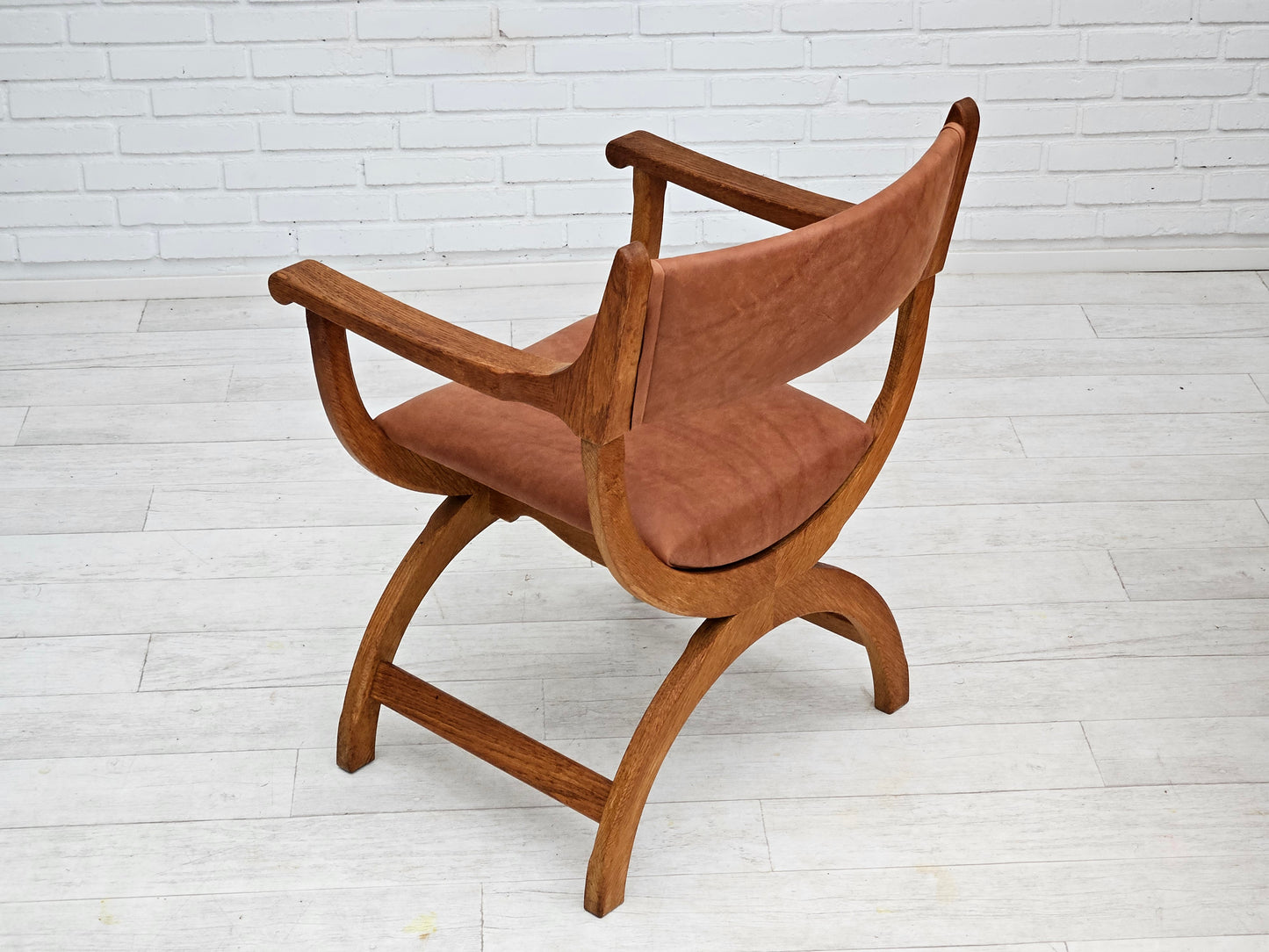 1960s, Danish design by Henning Kjærnulf, reupholstered lounge chair, model "Kurul".