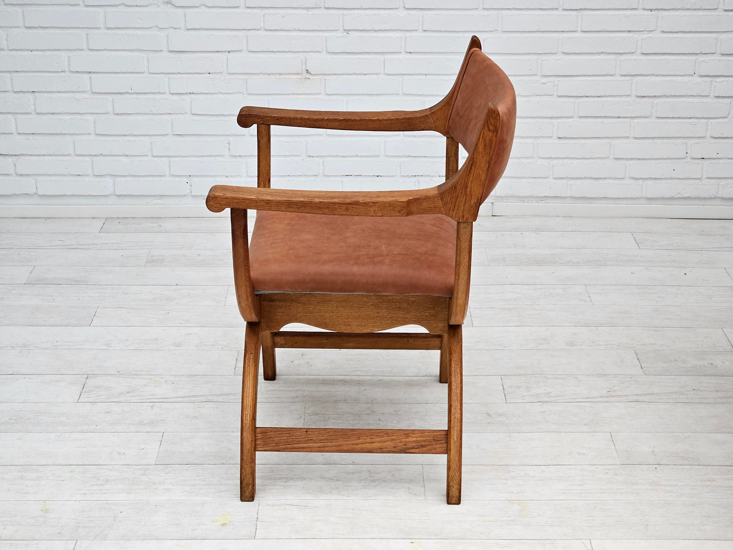 1960s, Danish design by Henning Kjærnulf, reupholstered lounge chair, model "Kurul".