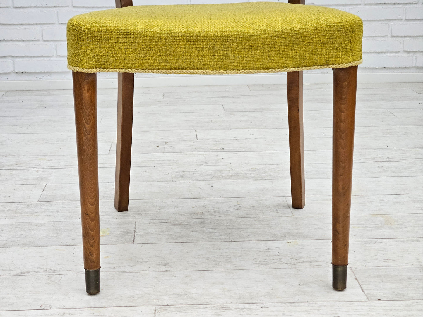 1970s, set of 6 Danish dining chairs by Slagelse Møbelværk, original condition.