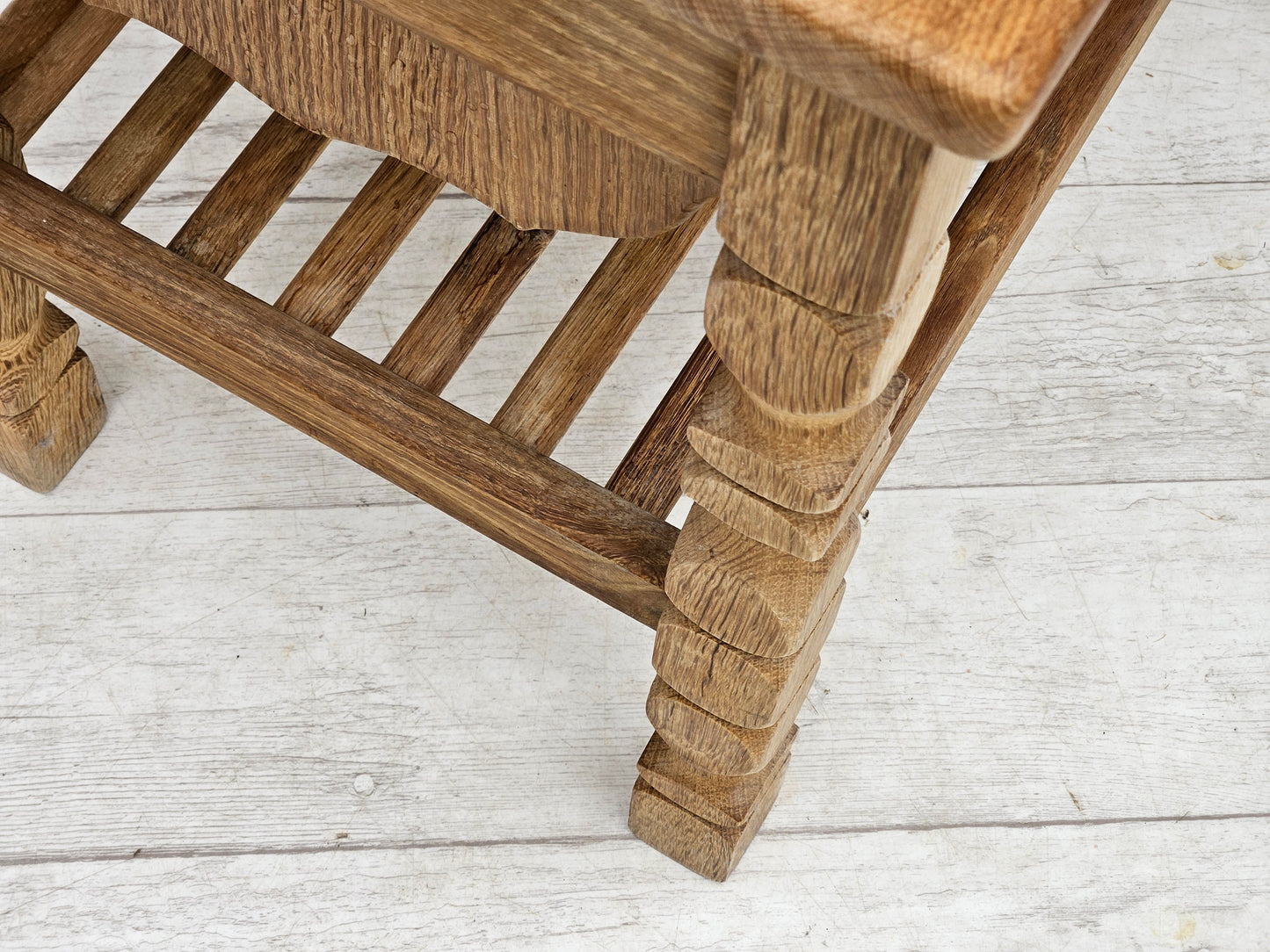 1970s, Scandinavian sewing table, solid oak wood, rattan.