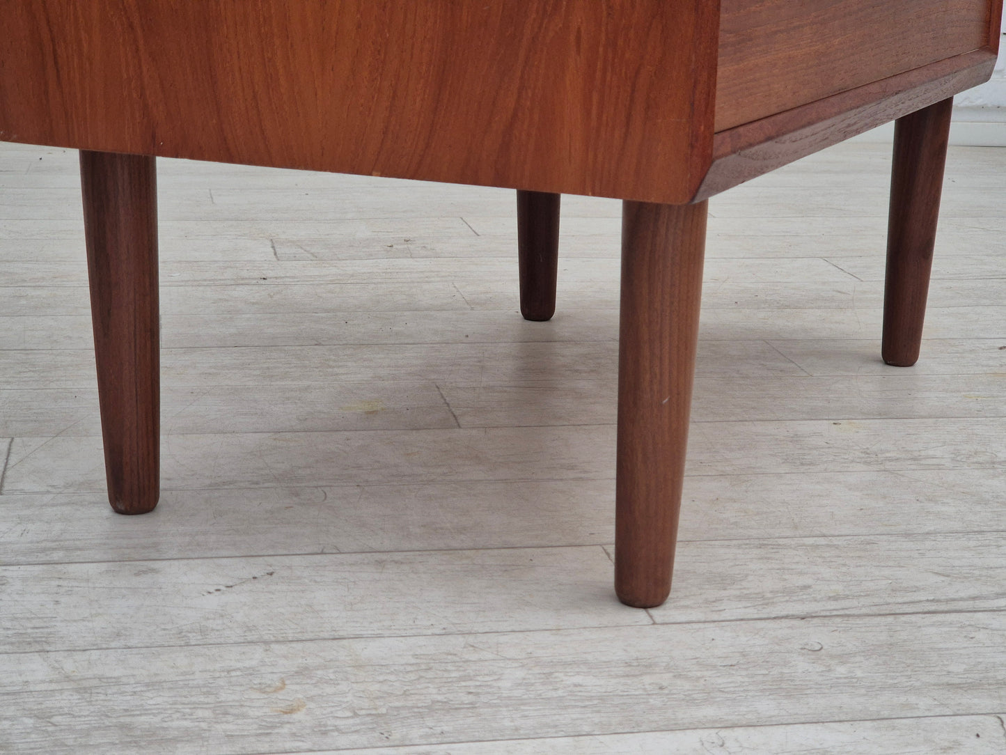 1960s, Danish chest of drawers, original condition, foldable mirror, solid teak wood.