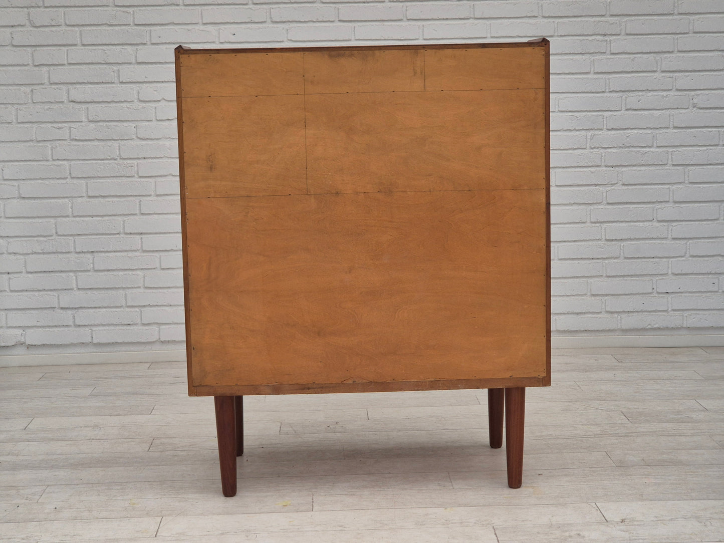 1960s, Danish chest of drawers, original condition, foldable mirror, solid teak wood.