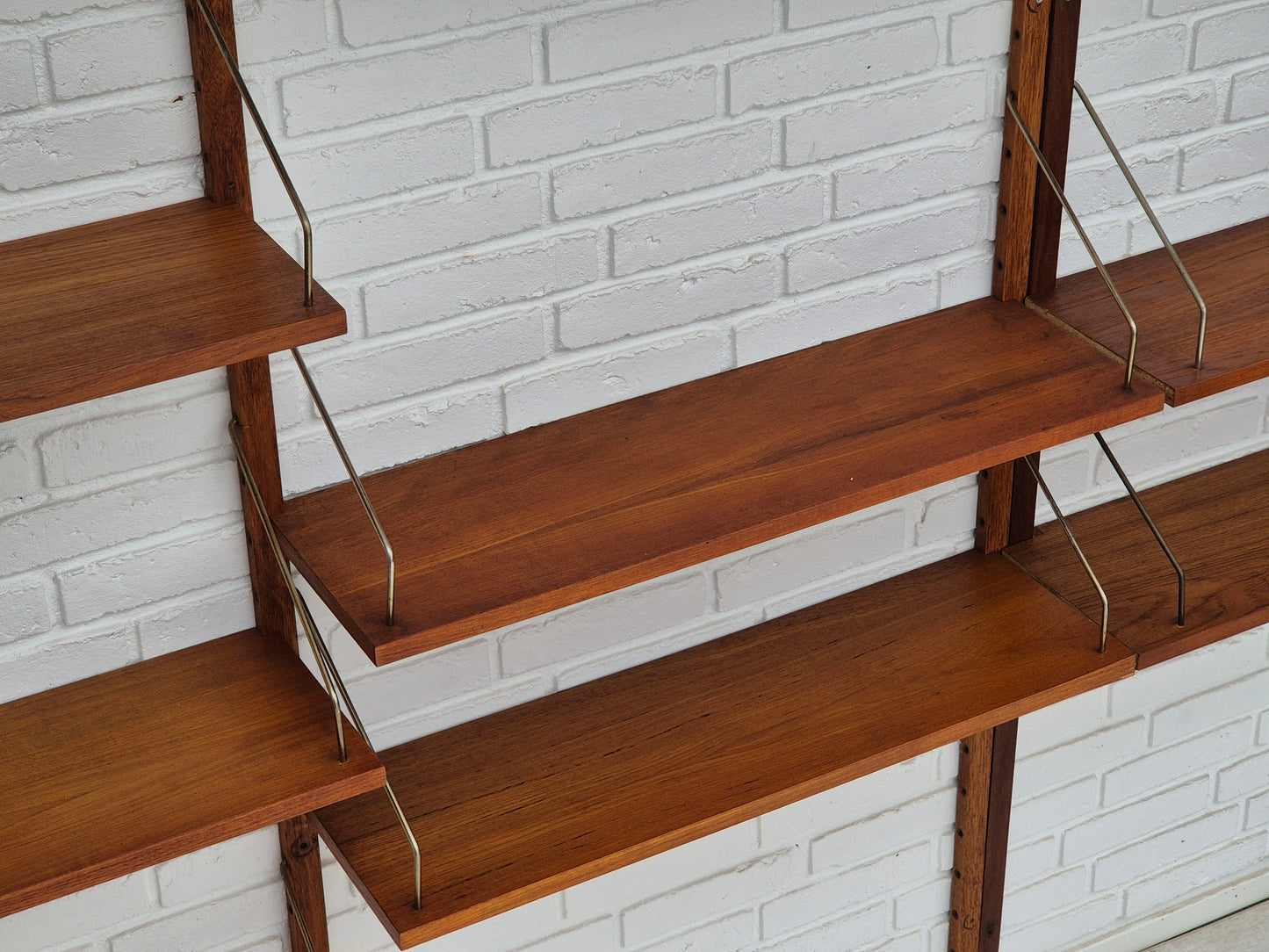 1970s, Danish shelving system "Royal System" by Paul Cadovius, teak wood.