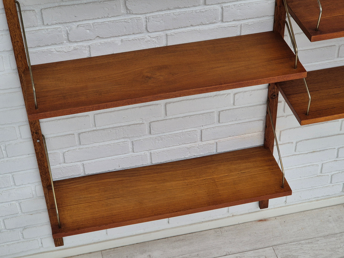 1970s, Danish shelving system "Royal System" by Paul Cadovius, teak wood.