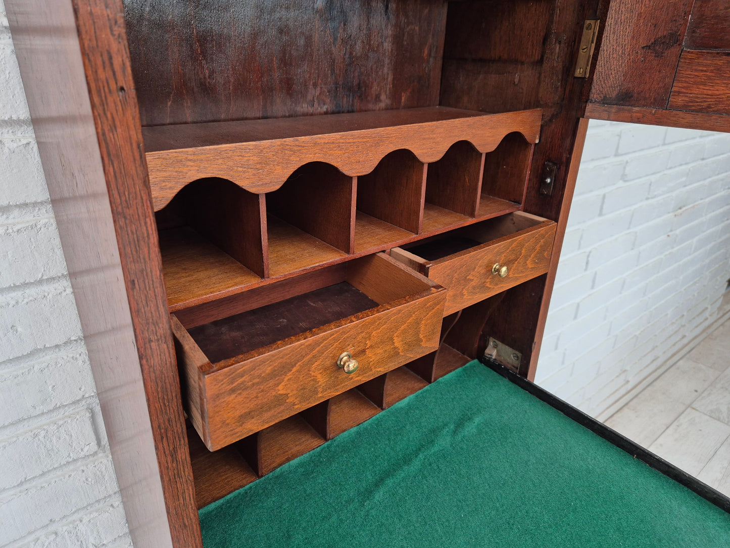 1950s, Scandinavian design, wall cabinet, original good condition, oak wood.