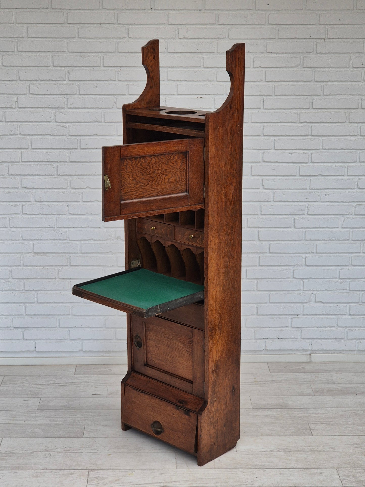 1950s, Scandinavian design, wall cabinet, original good condition, oak wood.