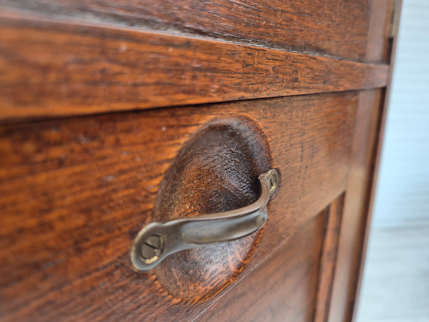 1950s, Scandinavian design, wall cabinet, original good condition, oak wood.