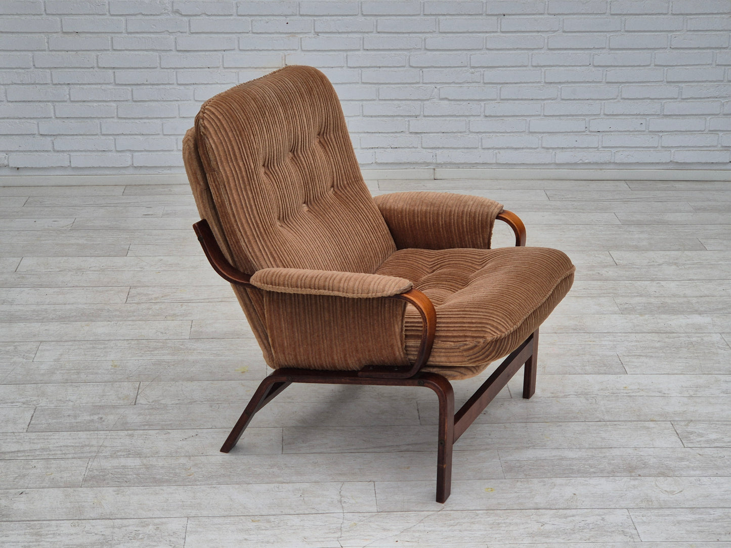 1970s, Danish lounge chair, original very good condition, furniture corduroy.