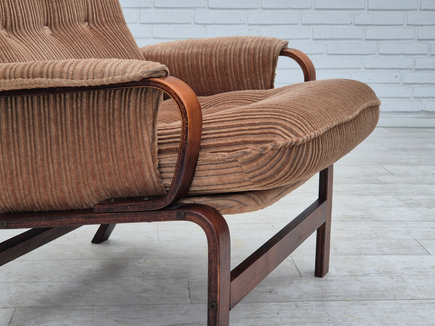 1970s, Danish lounge chair, original very good condition, furniture corduroy.