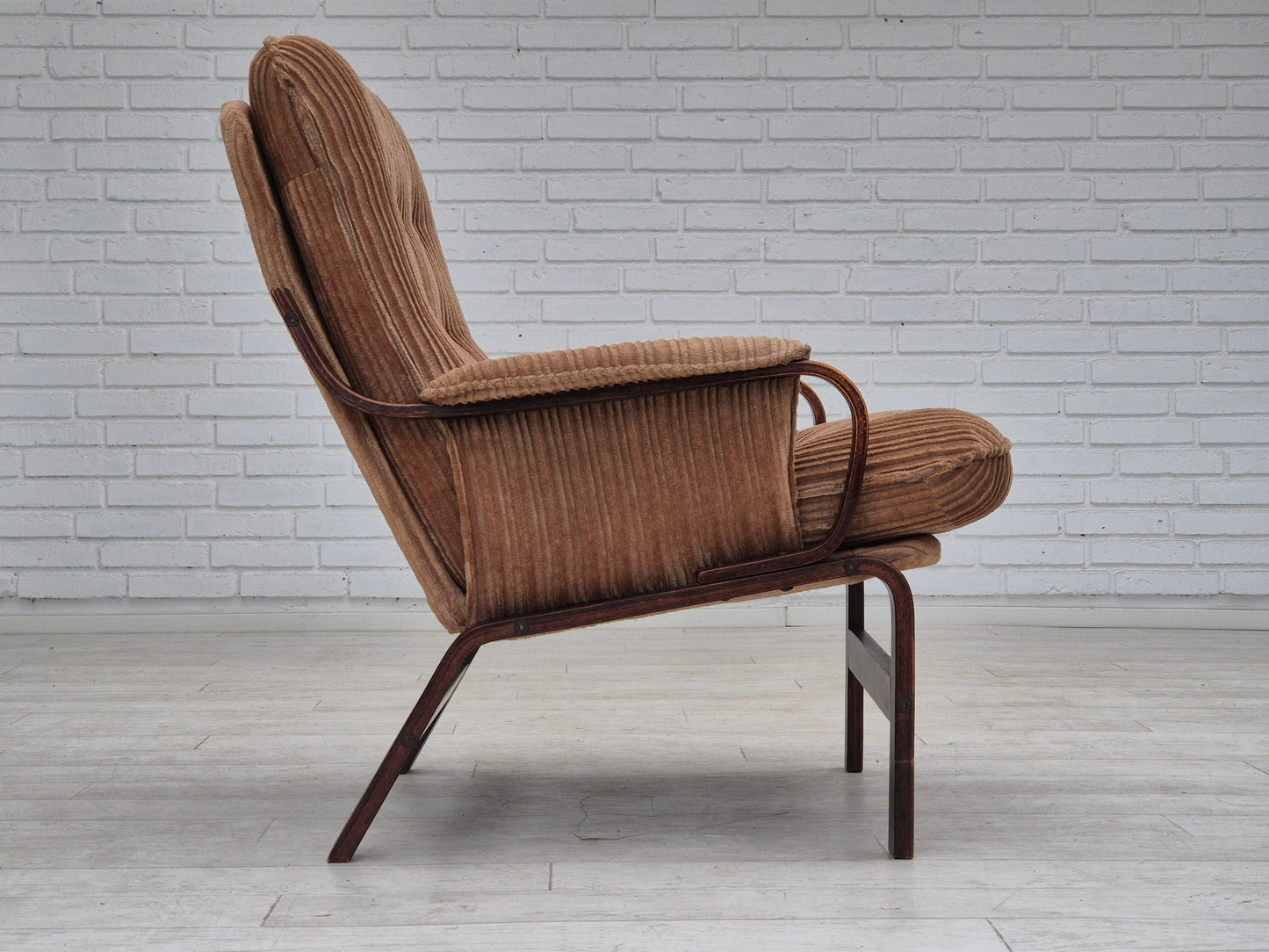 1970s, Danish lounge chair, original very good condition, furniture corduroy.