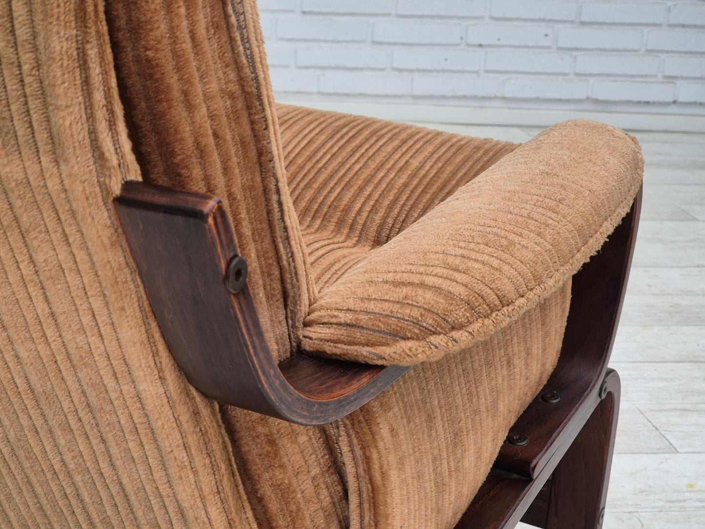 1970s, Danish lounge chair, original very good condition, furniture corduroy.