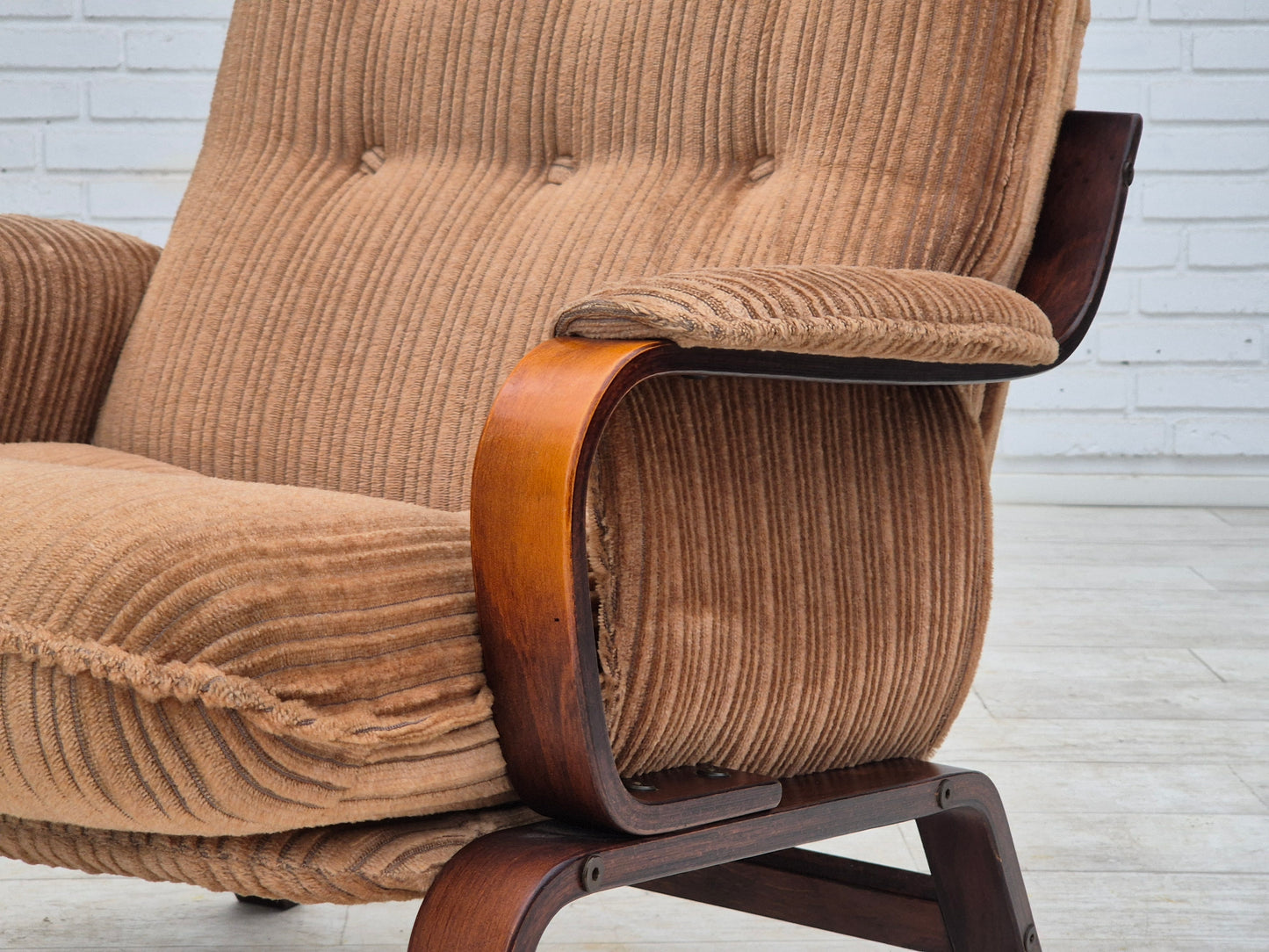 1970s, Danish lounge chair, original very good condition, furniture corduroy.