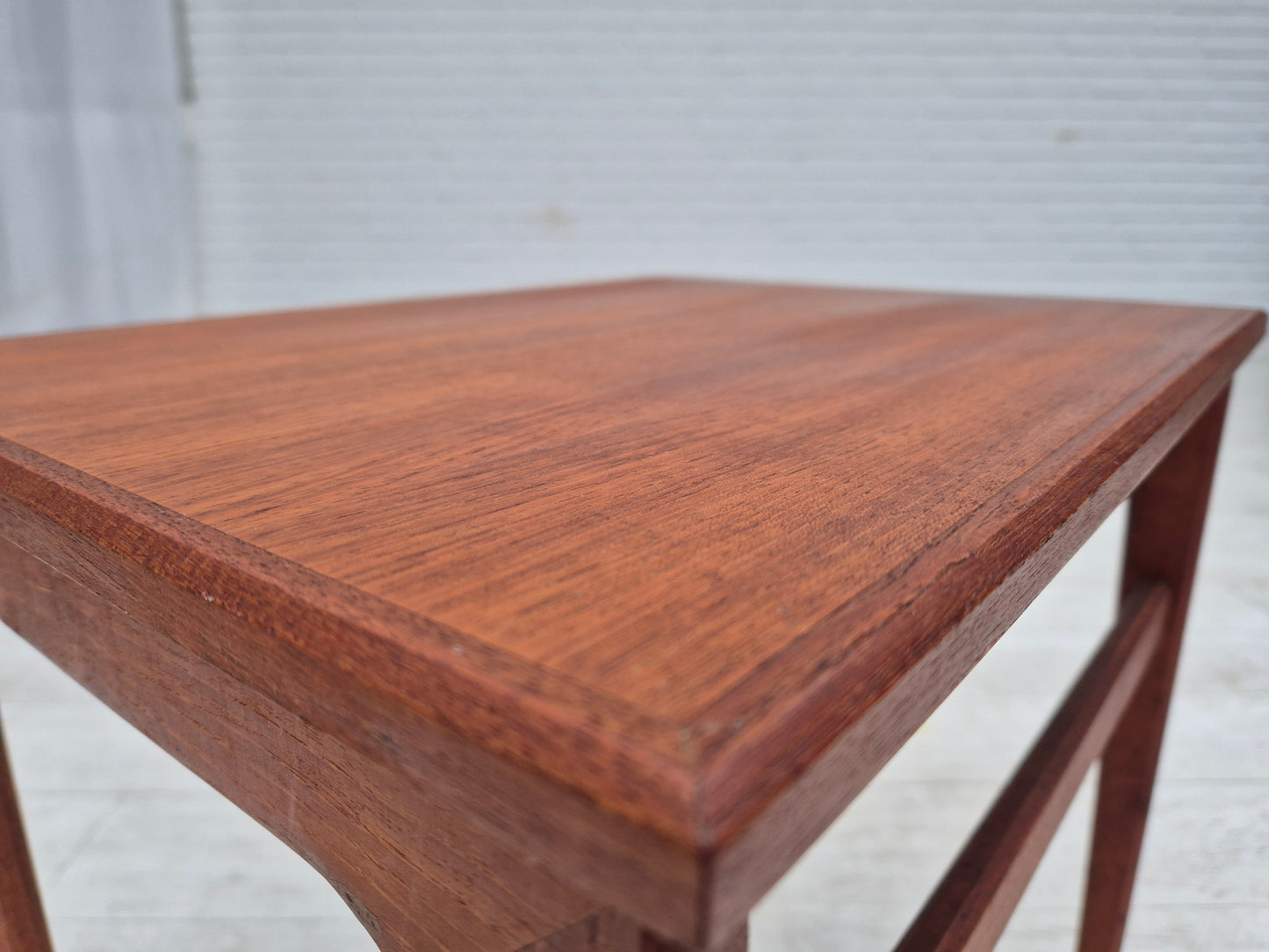 1970s, Danish side table, solid teak wood, original condition.