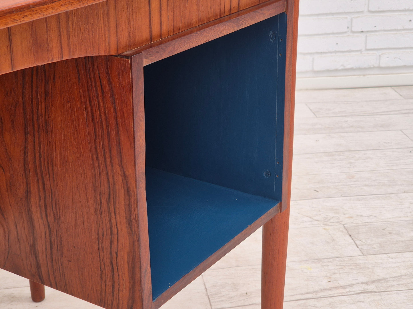 1960s, Danish office desk, drawers, teak wood.