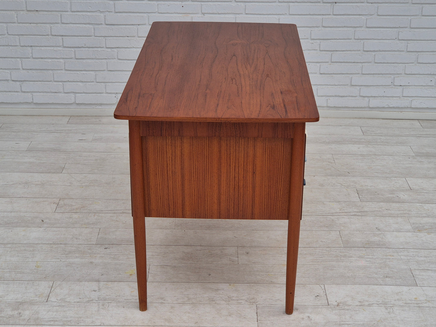 1960s, Danish office desk, drawers, teak wood.