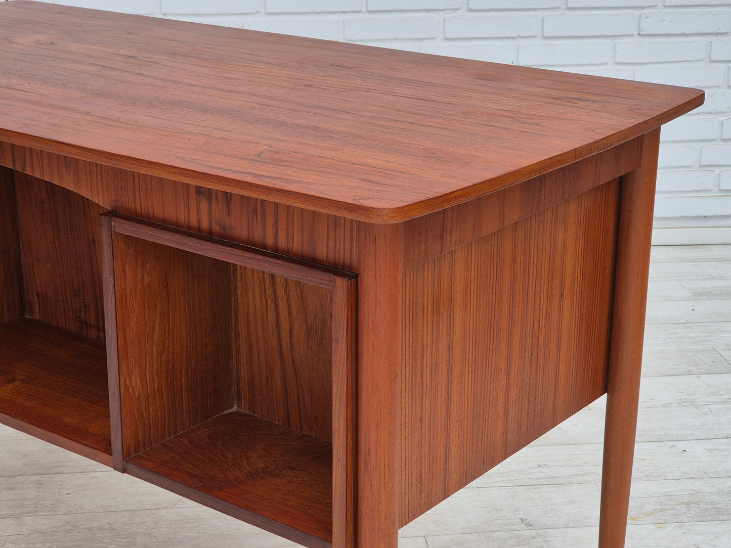 1960s, Danish office desk, drawers, teak wood.