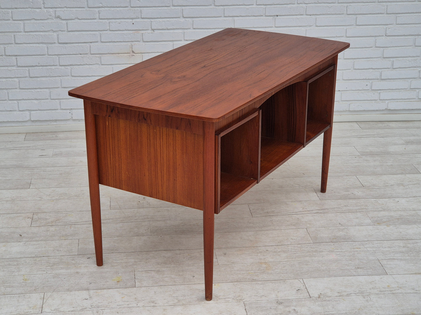 1960s, Danish office desk, drawers, teak wood.