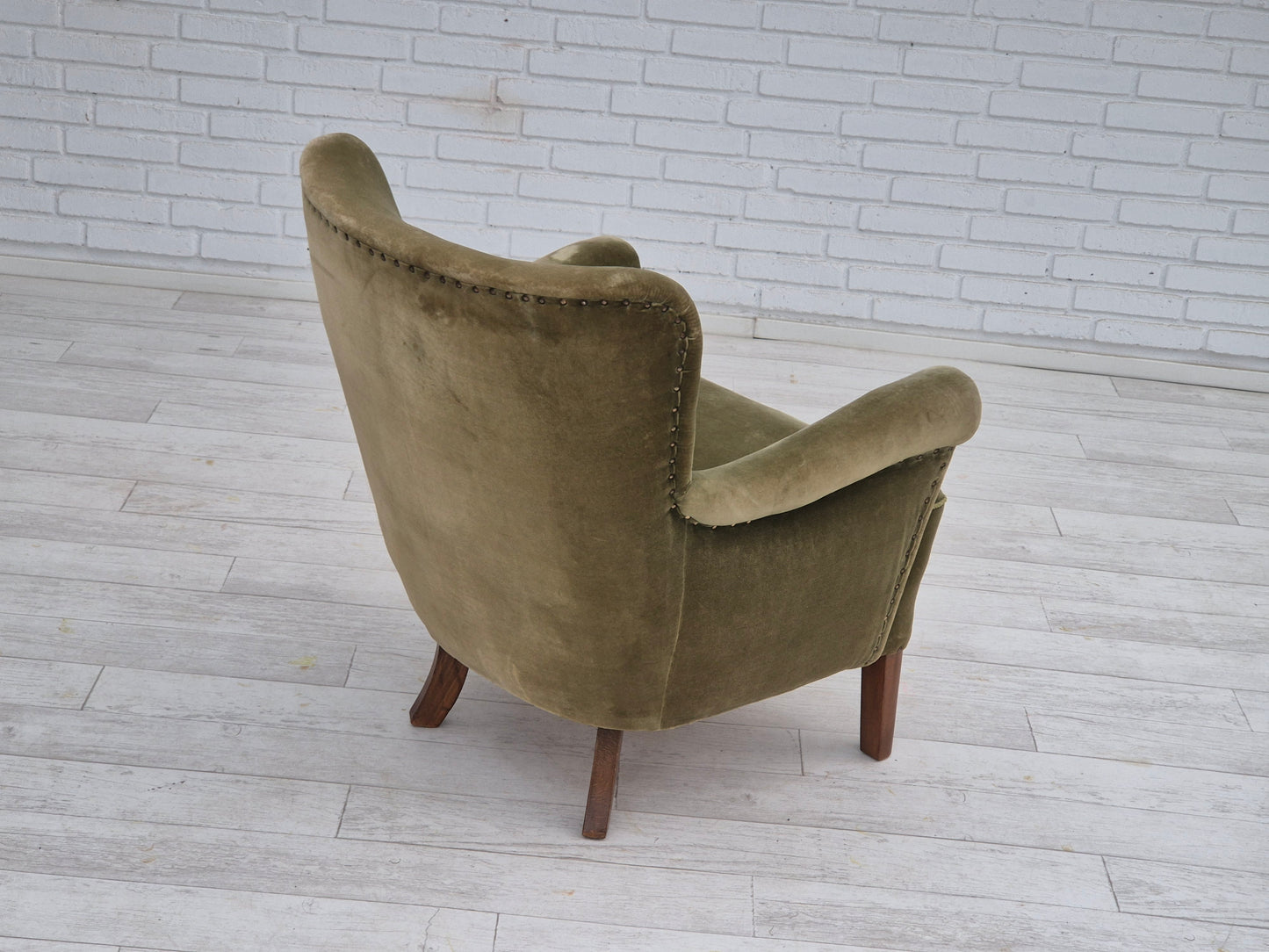 1970s, Danish design, lounge chair, original condition, furniture velour.