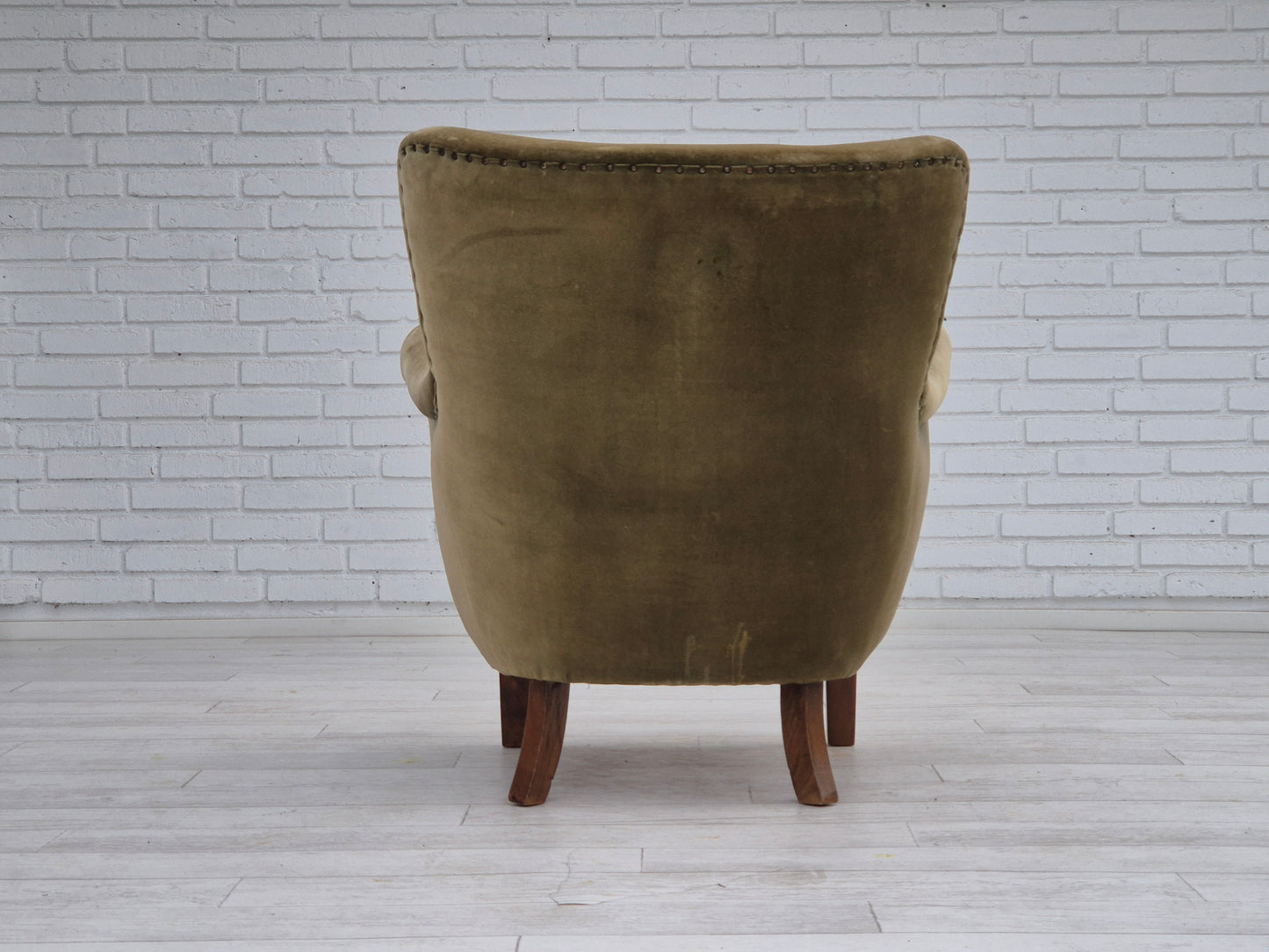 1970s, Danish design, lounge chair, original condition, furniture velour.