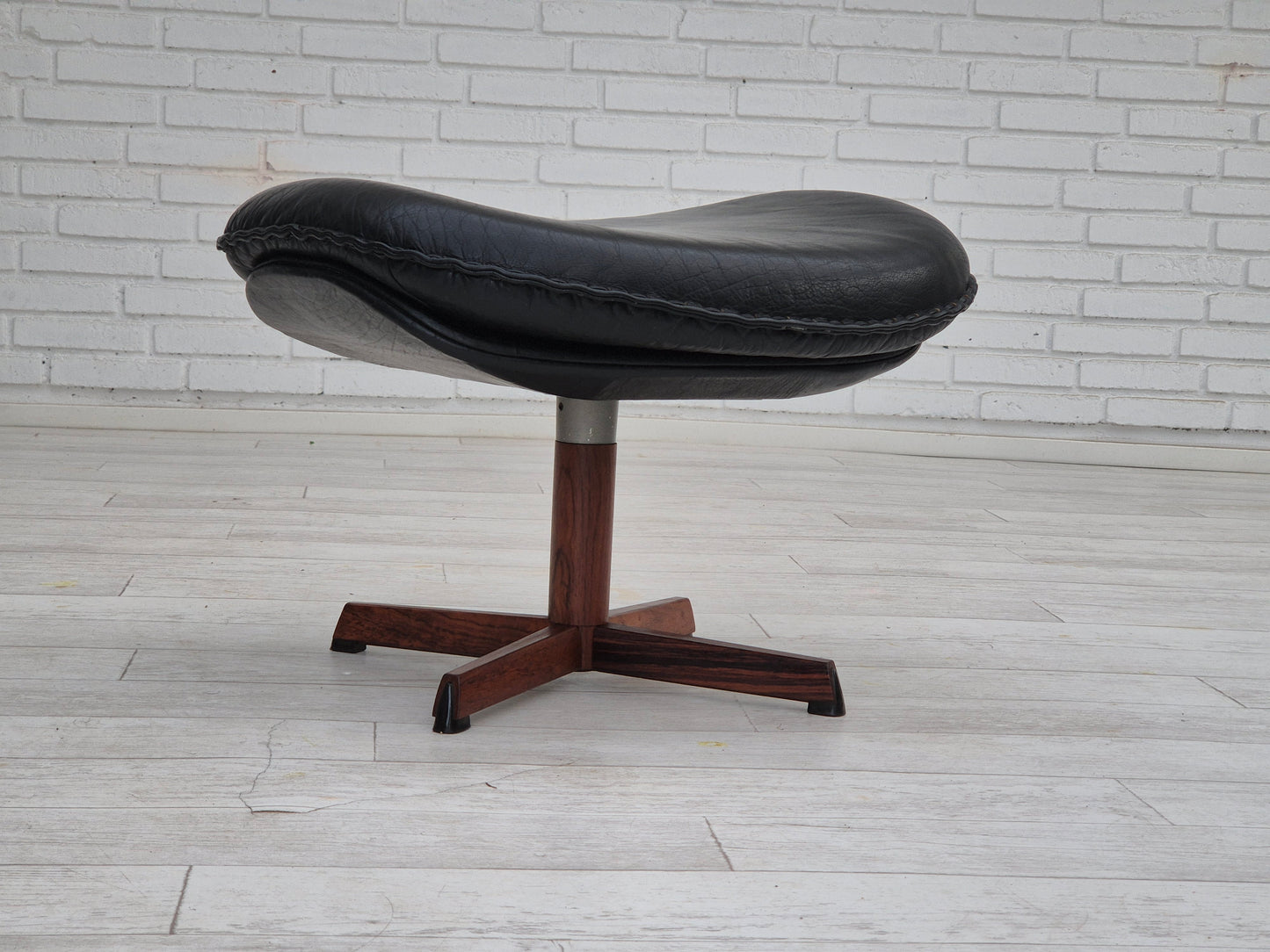 1970s, Danish design by Madsen & Schubell, adjustable, swivel footstool, original condition.