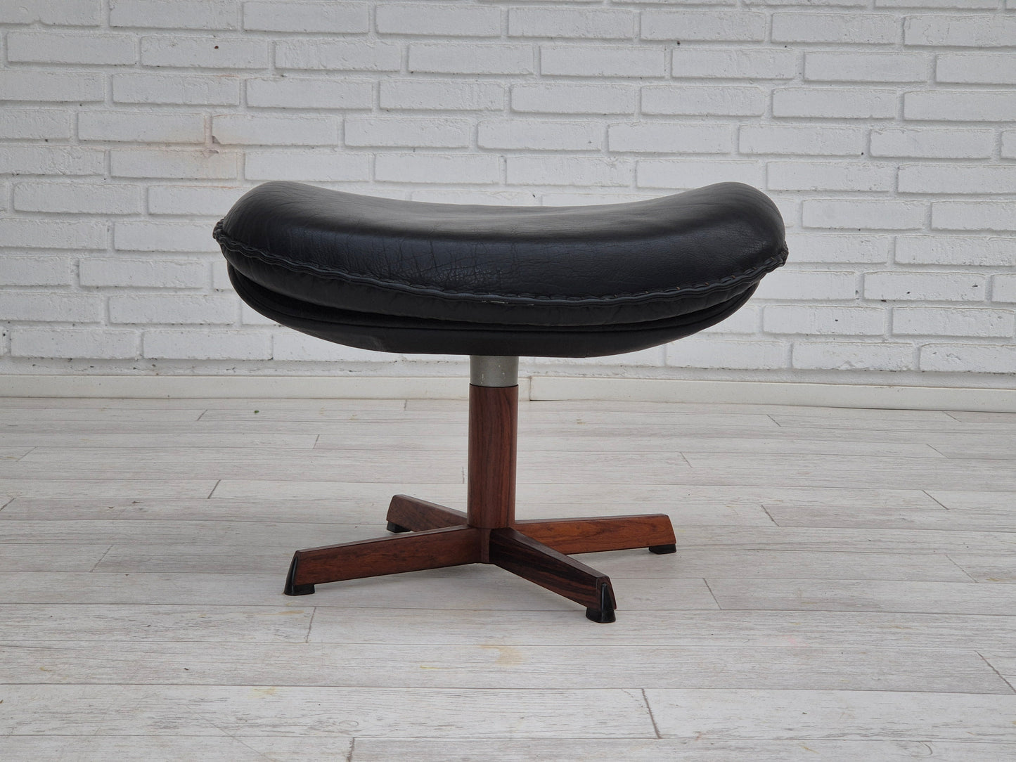 1970s, Danish design by Madsen & Schubell, adjustable, swivel footstool, original condition.