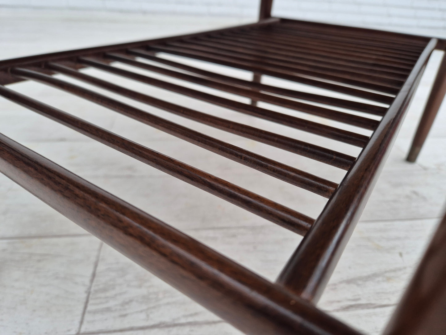 1950s, Danish foldable coffee table with drawer and shelf, original condition.