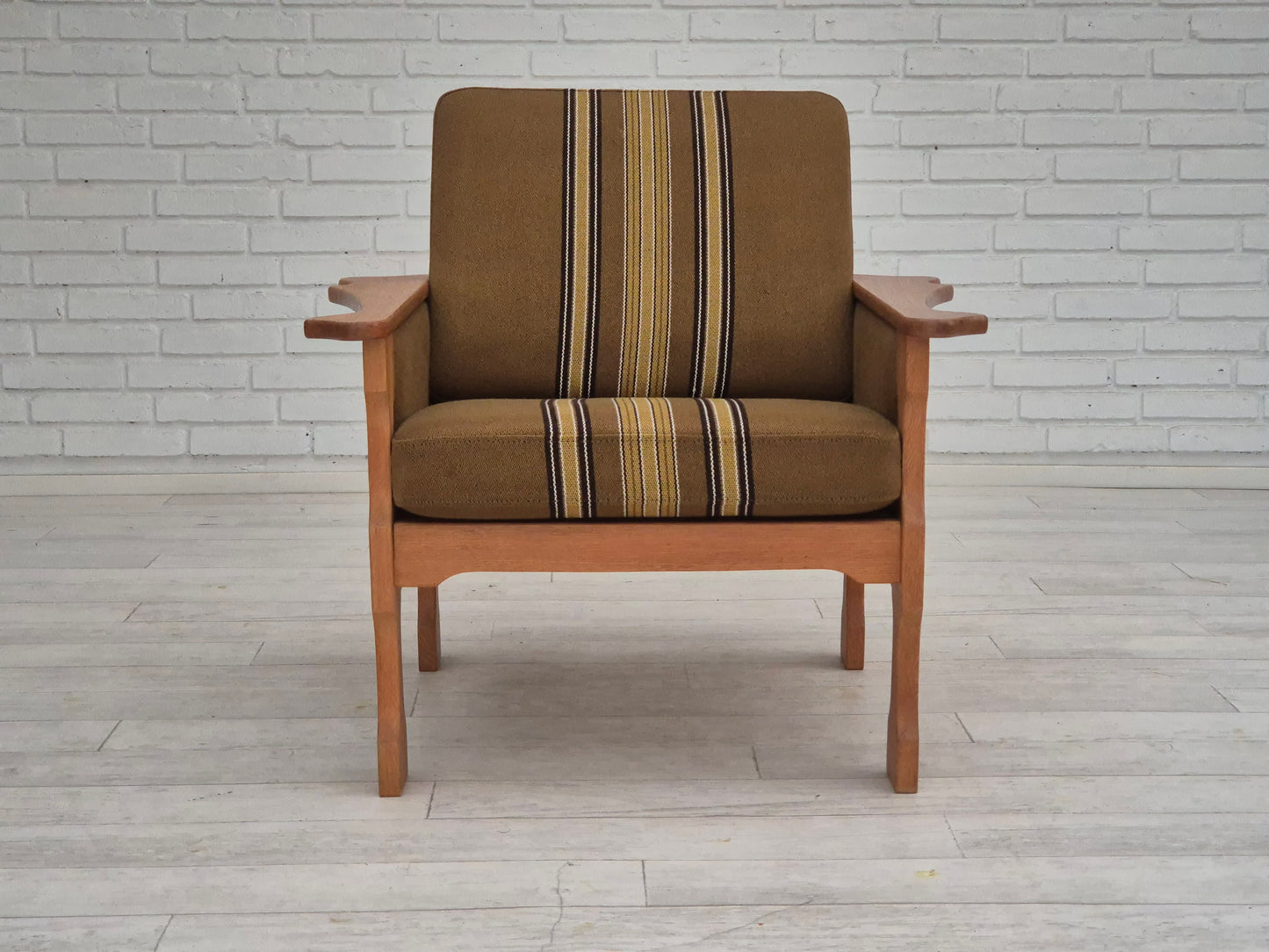 1970s, Danish design, club chair, original very good condition, furniture wool fabric.