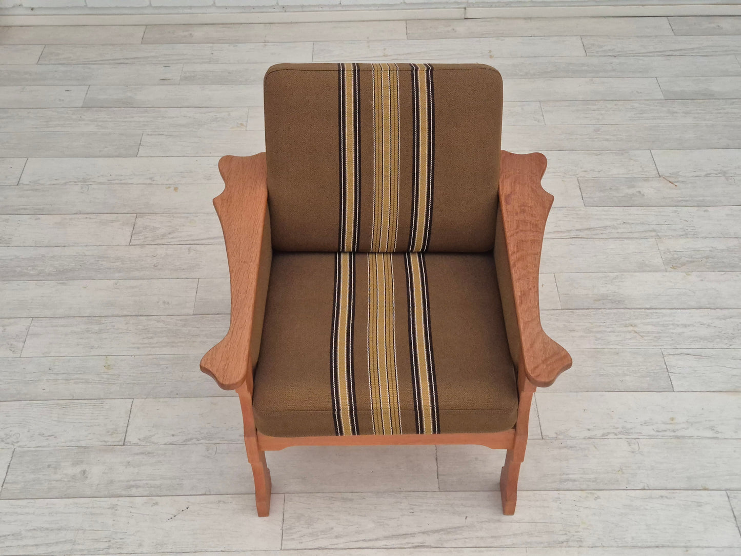 1970s, Danish design, club chair, original very good condition, furniture wool fabric.