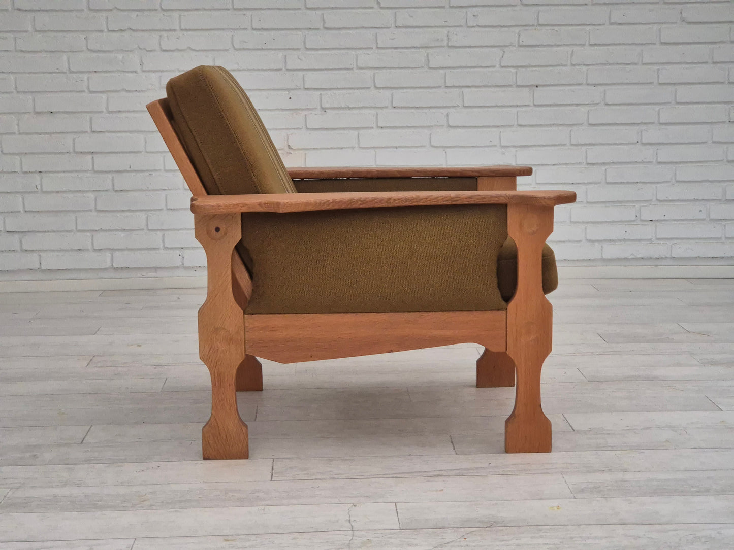 1970s, Danish design, club chair, original very good condition, furniture wool fabric.