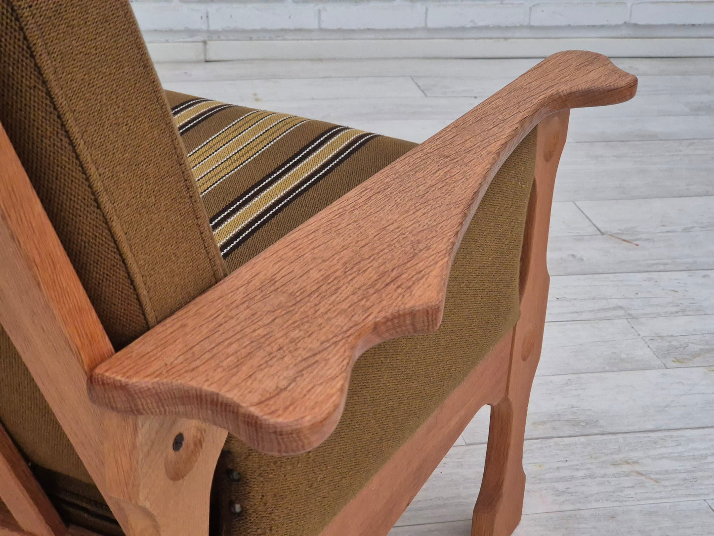 1970s, Danish design, club chair, original very good condition, furniture wool fabric.