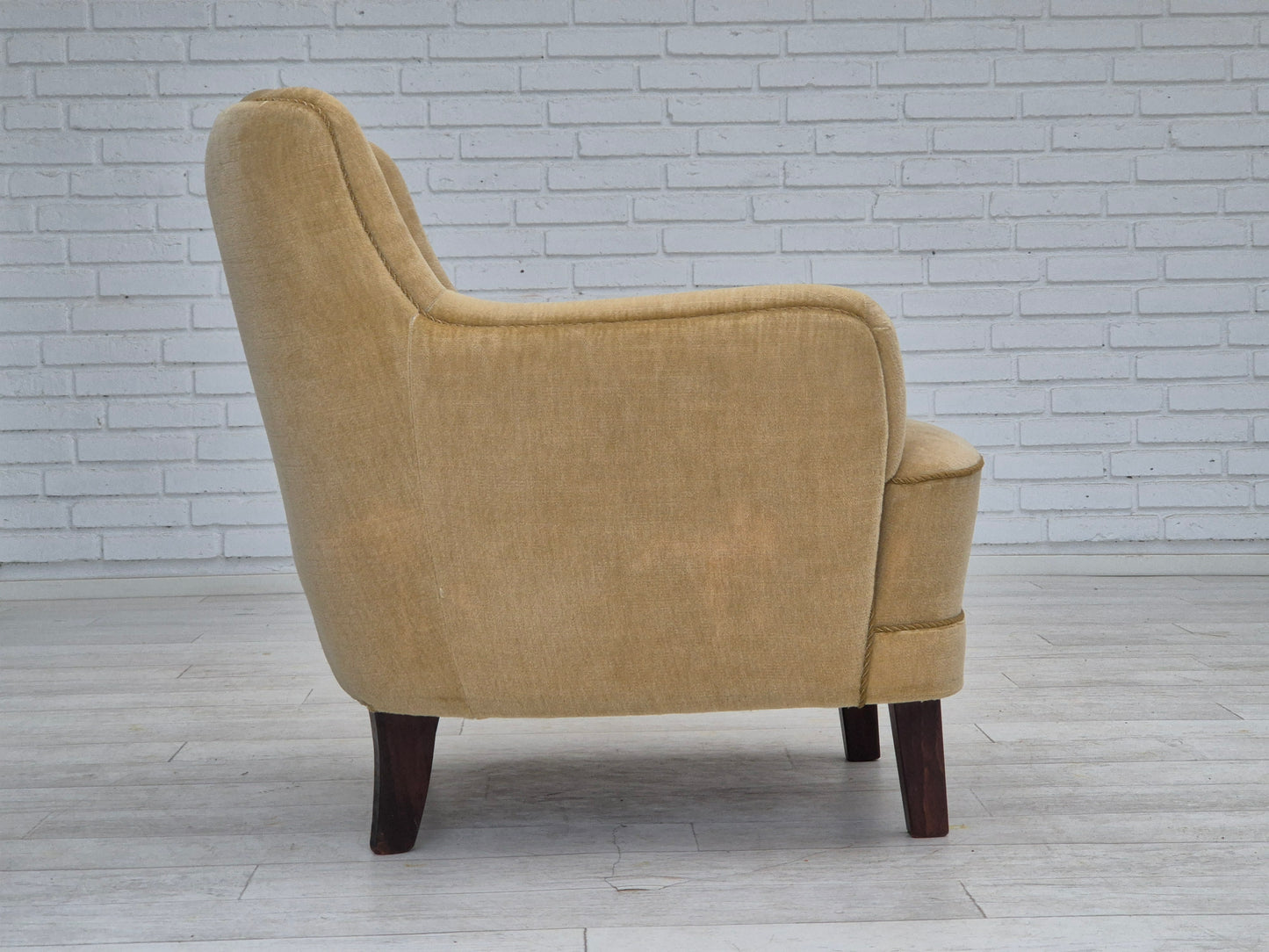 1970s, Danish lounge chair, original condition, furniture velour.