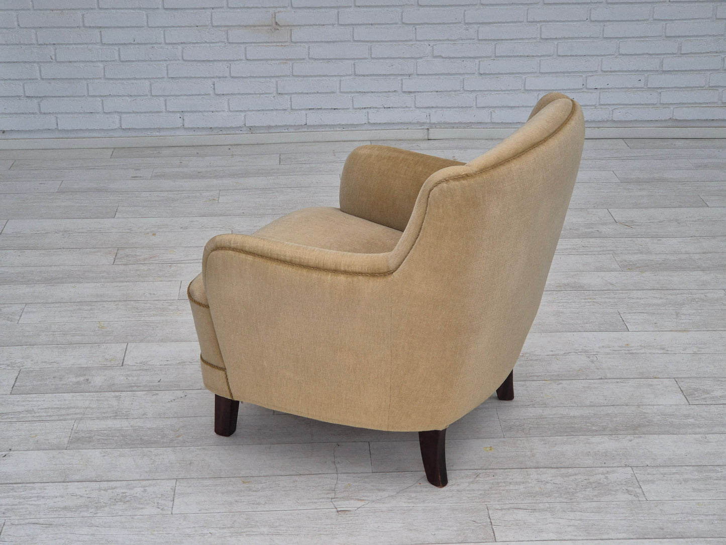 1970s, Danish lounge chair, original condition, furniture velour.