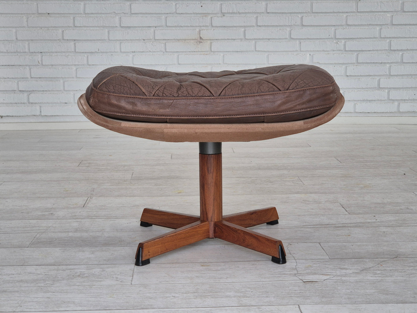 1970s, Danish design by Madsen & Schubell, adjustable footstool, original condition.