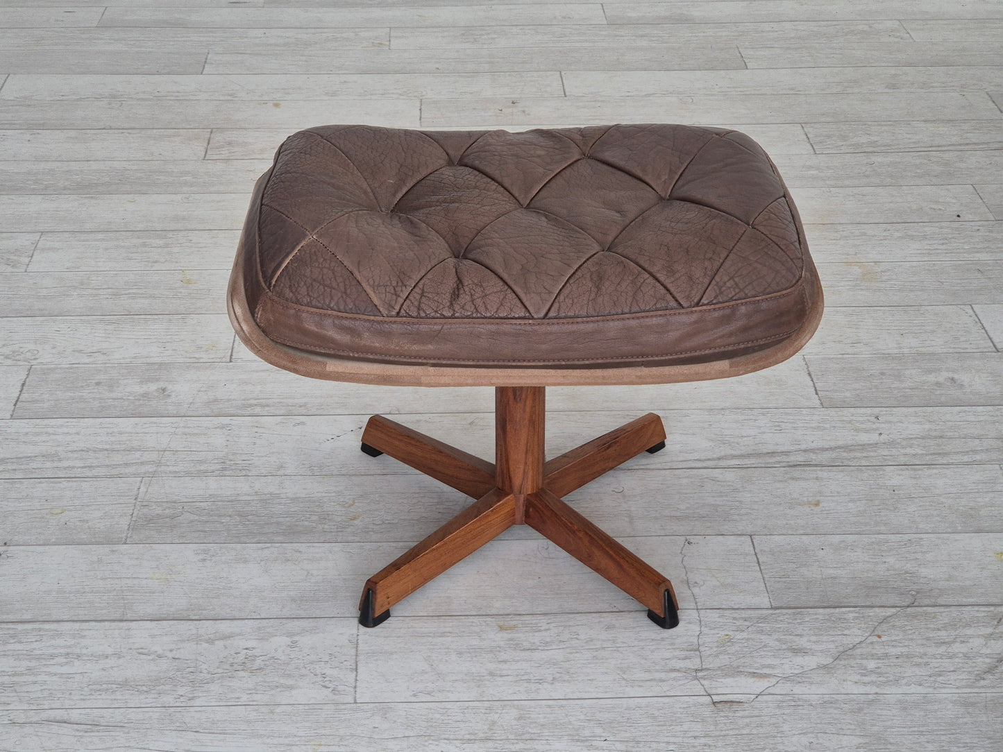 1970s, Danish design by Madsen & Schubell, adjustable footstool, original condition.