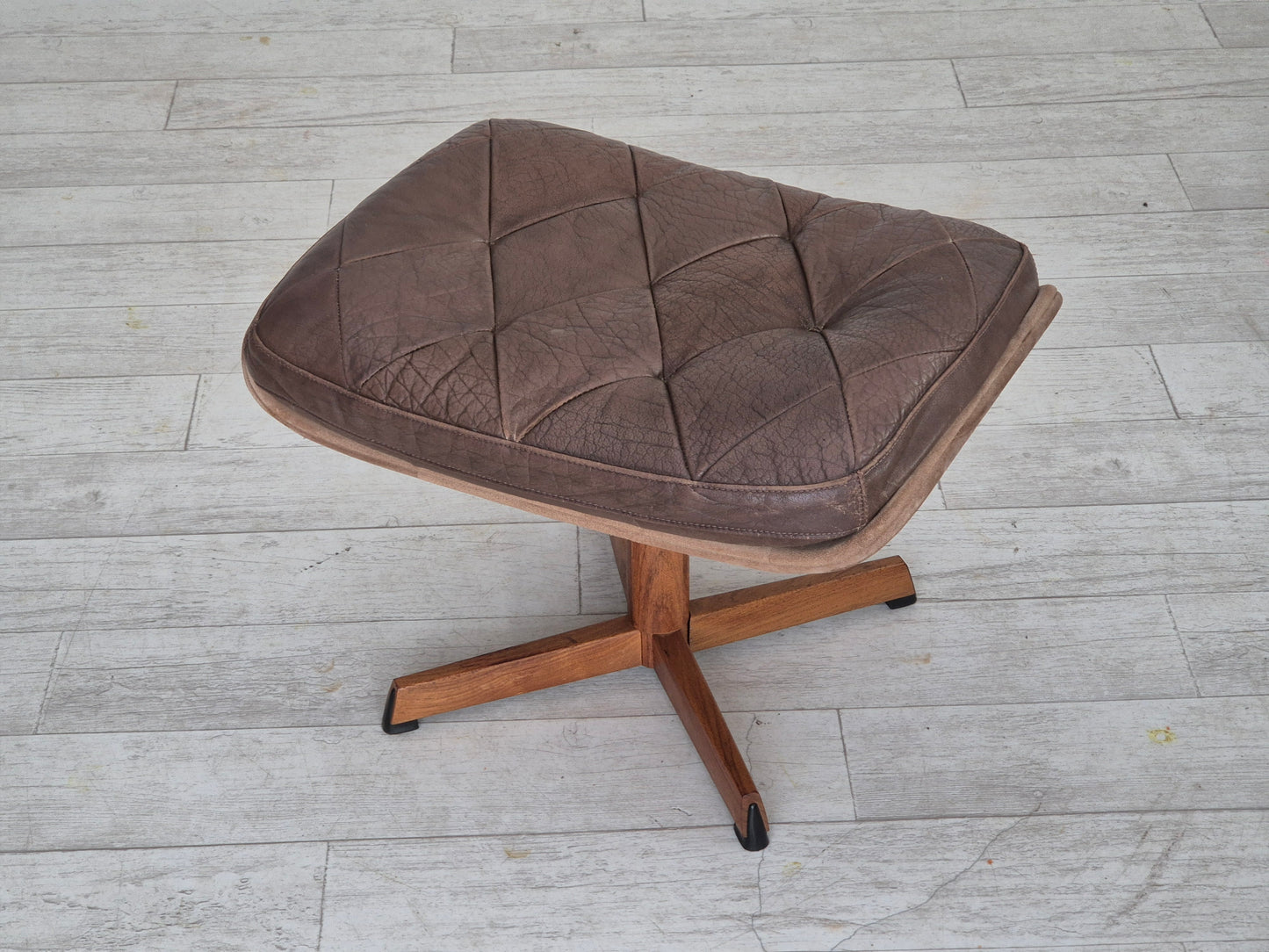 1970s, Danish design by Madsen & Schubell, adjustable footstool, original condition.