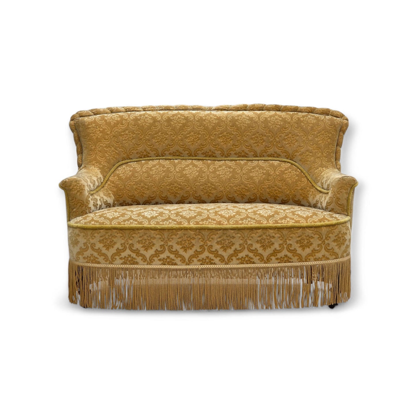 1950s, Danish 2-seater sofa, green/honing furniture velour.