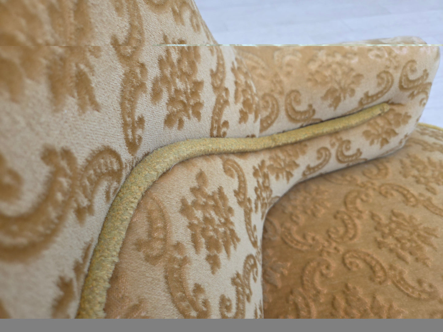 1950s, Danish 2-seater sofa, green/honing furniture velour.